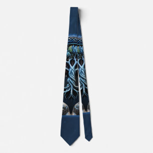 Water and Wisdom: The mystical Celtic Tree of Life Neck Tie