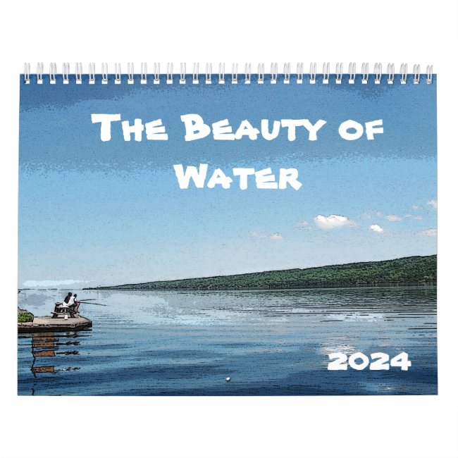 Water Art Nature Photography Blue 2024 Calendar