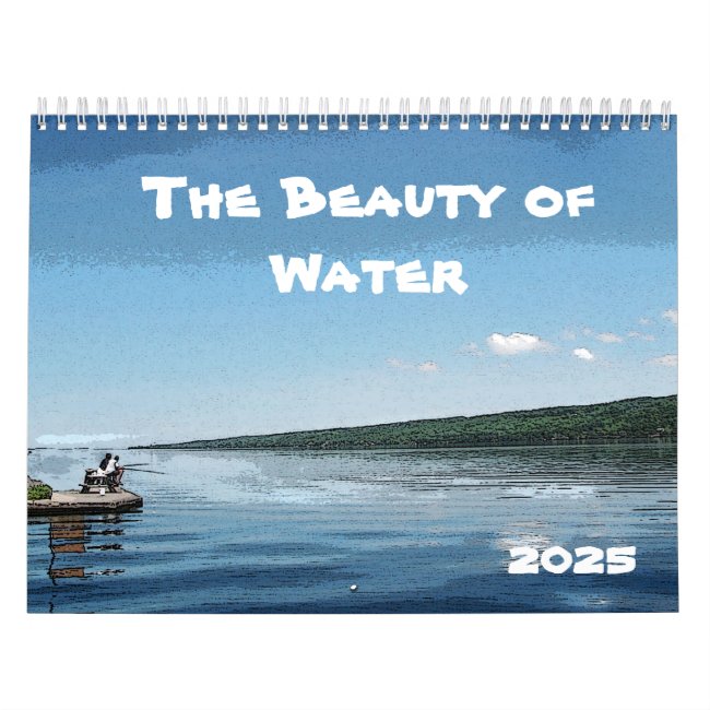 Water Art Nature Photography Blue 2025 Calendar