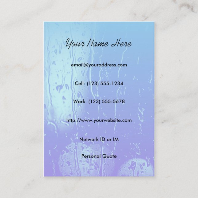 Water Art Profile Business Card (Front)
