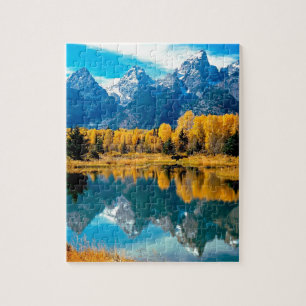 Water Autumn Grand Teton National Park Jigsaw Puzzle