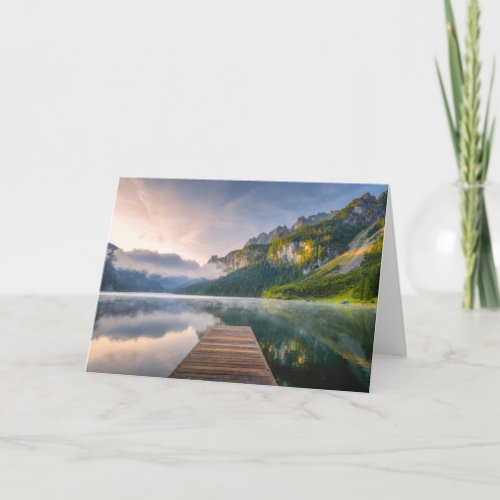 Water  Azure Alpine Lake Austria Card