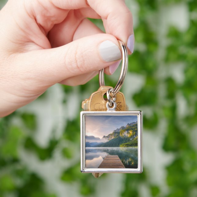 Water | Azure Alpine Lake, Austria Keychain (Hand)