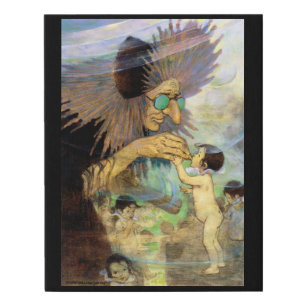 Water Baby and Fairy, Jessie Willcox Smith Faux Canvas Print