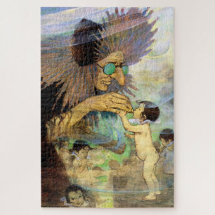 Water Baby and Fairy, Jessie Willcox Smith Jigsaw Puzzle