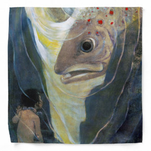 Water Baby and Fish, Jessie Willcox Smith Bandana
