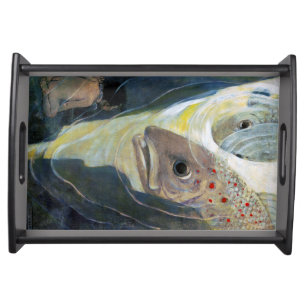 Water Baby and Fish, Jessie Willcox Smith Serving Tray