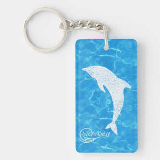 Water Baby Dolphin Wave Keychain