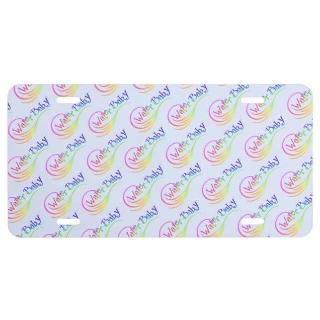 Water Baby License Plate SR (Front)
