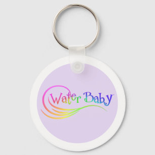 Water Baby Rainbow Keychain