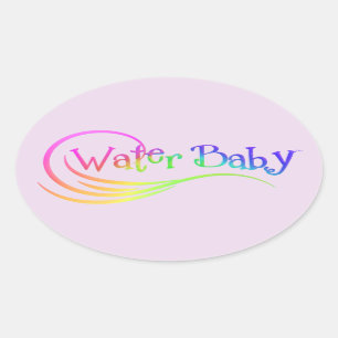 Water Baby Rainbow Sticker