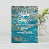 Water Background Wedding Invitation (Standing Front)