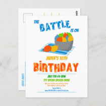 Water Balloon Pool Party Kids Summer Birthday Postcard