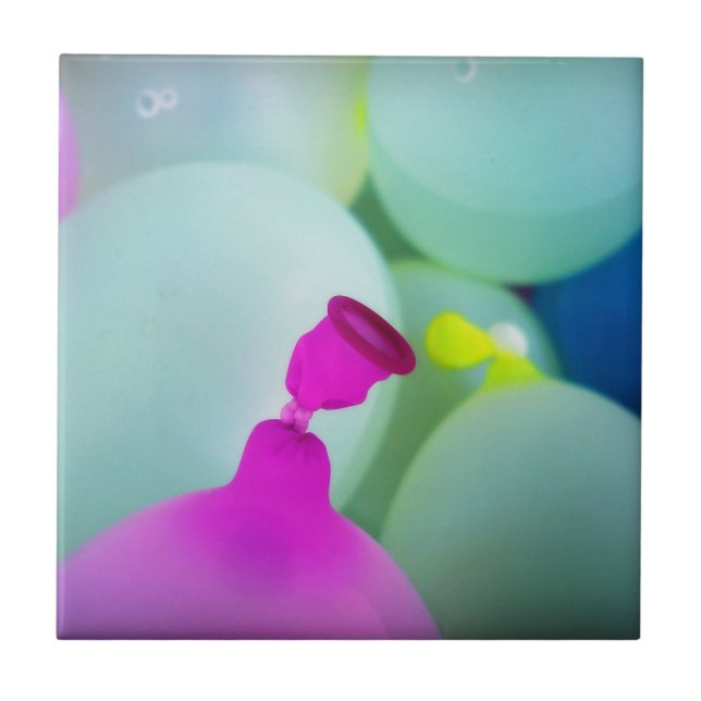 Water Balloons Ceramic Tile (Front)