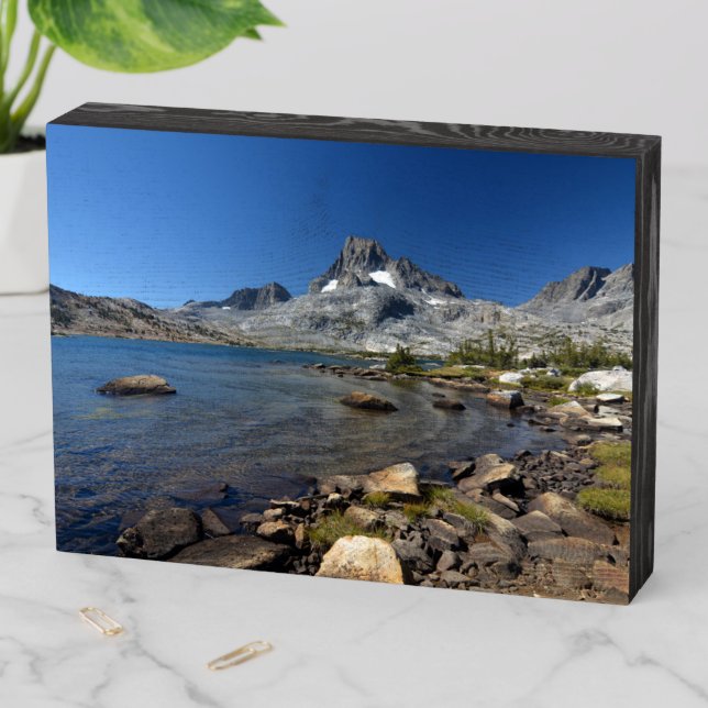 Water | Banner Peak Thousand Island Lake Wooden Box Sign (In Situ Horizontal)