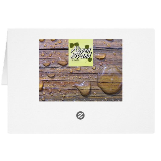 Water Beads On Stained Wood Photograph (Back Horizontal)