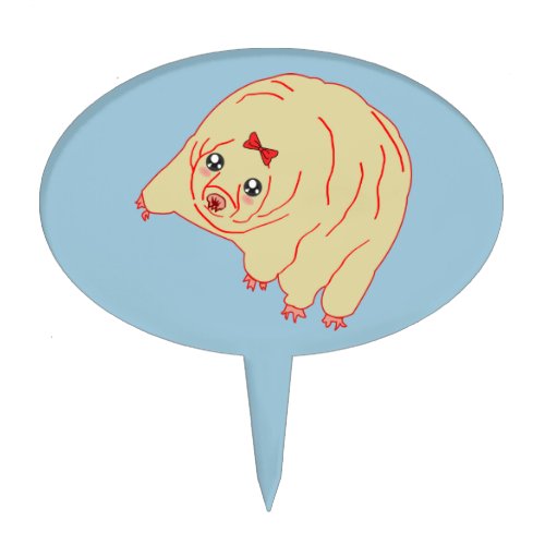 Water Bear Cute Anime Tardigrade Cake Topper