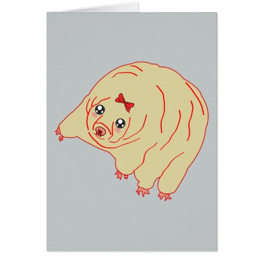 Water Bear Cute Anime Tardigrade Cards (Front)