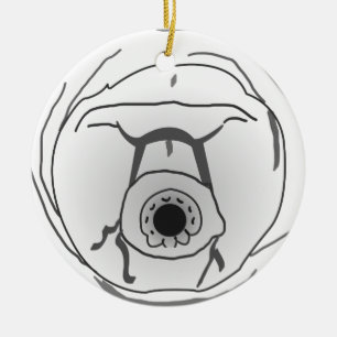 Water Bear Tardigrade Face Ceramic Ornament