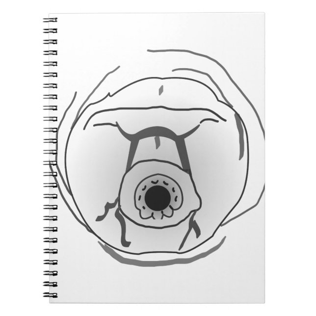 Water Bear Tardigrade Face Notebook (Front)