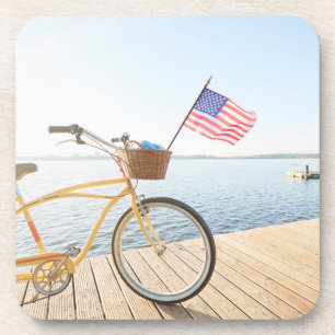 Water   Bicycle By the Lake Beverage Coaster