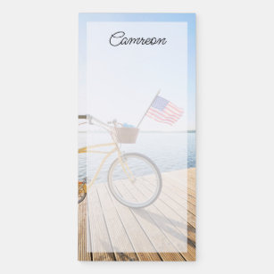 Water   Bicycle By the Lake Magnetic Notepad