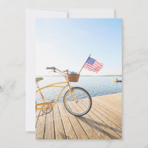 Water Bicycle By the Lake Thank You Card