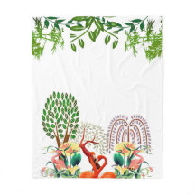 Water Birds Flamingo Couple Tree of Life Greenery