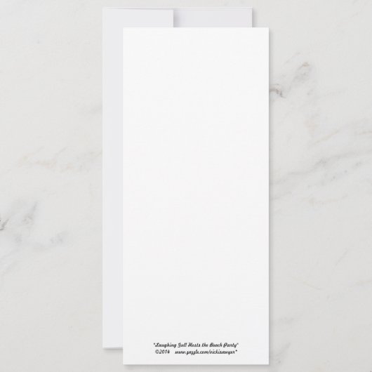 Water birds flat card (Back)