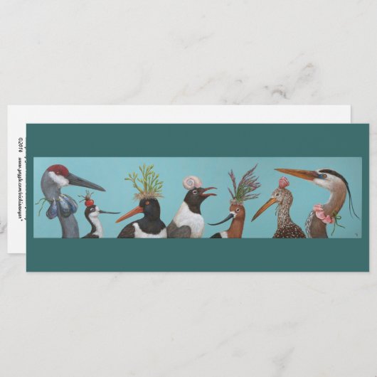 Water birds flat card (Front/Back)