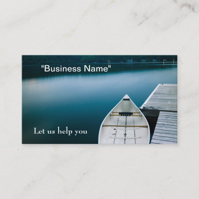 Water Boat Let us help you Business Card (Front)