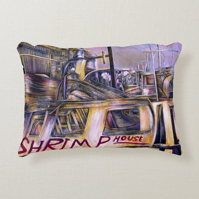 Water-Born Mystery Meat Decorative Pillow (Front)