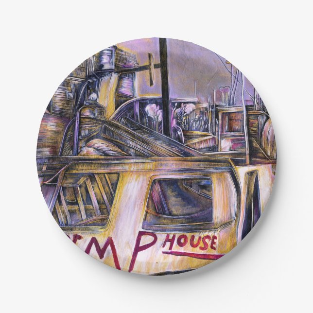 Water.born Mystery Meat, Israel Paper Plates (Front)