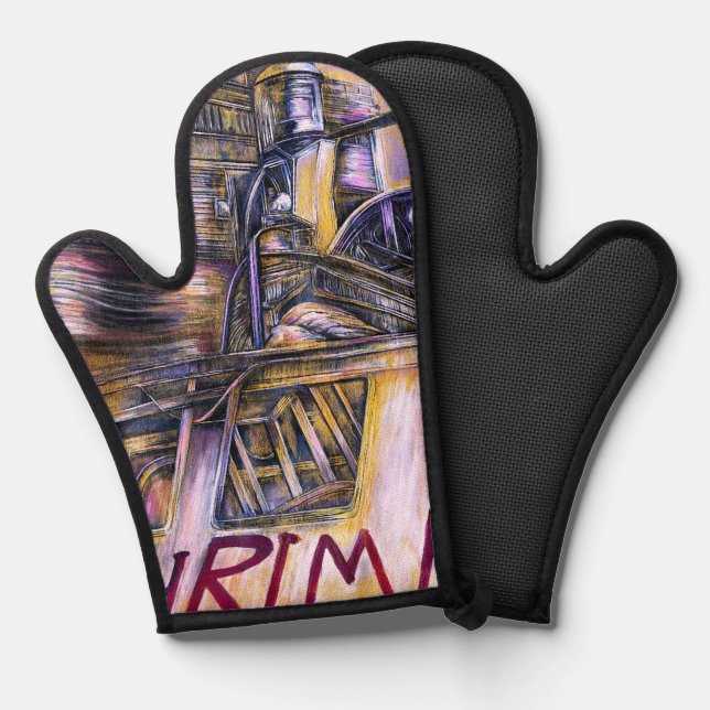 Water.born Mystery Meat. Oven Mitt (Front/Back)