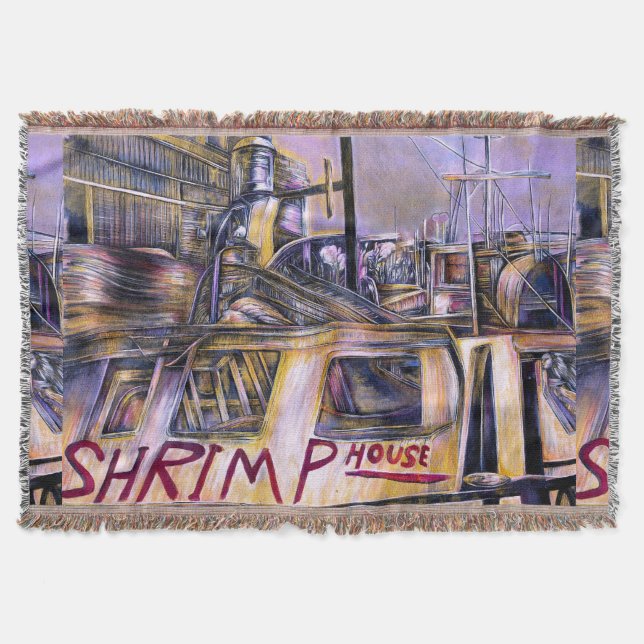 Water-Born Mystery Meat. Throw Blanket (Front)