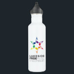 Water Bottle<br><div class="desc">Round out your collection of water bottles decorated with various company logos with the most brilliant and colorful logo of them all; the Lakeside Pride rainbow musical note logo!</div>
