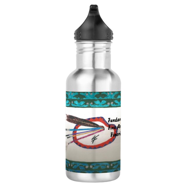 Water Bottle, Bear Clan Artist Pallette Stainless Steel Water Bottle (Right)