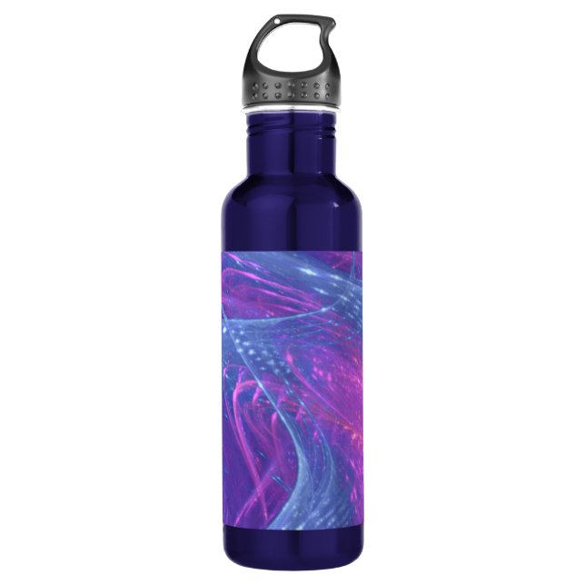 Water Bottle Blue Magenta Asymmetric Fractal (Front)