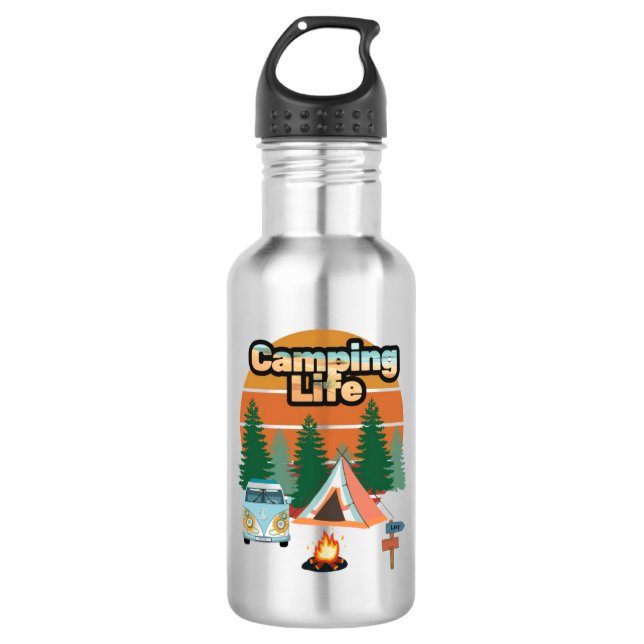 Water Bottle Camping life  (Front)