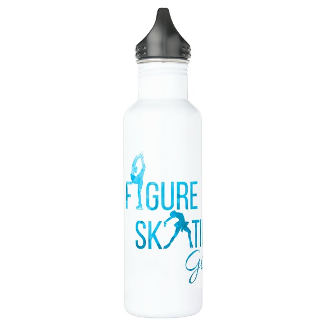 Water bottle Figure skating blue ice turquoise (Left)