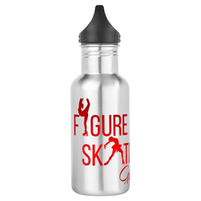 Water bottle Figure skating red gradient (Left)