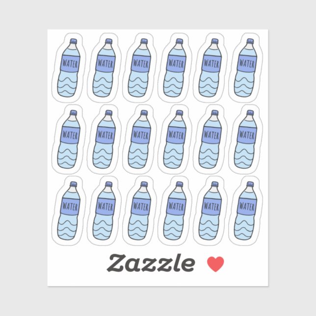 Water Bottle Hydrate Reminder Self Care Tracker  Sticker (Sheet)