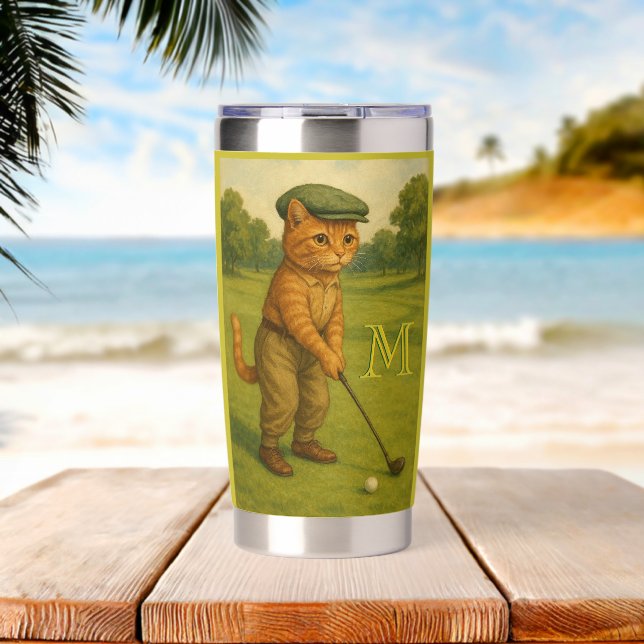 Water Bottle Insulated Tumbler (Beach (Rotated))