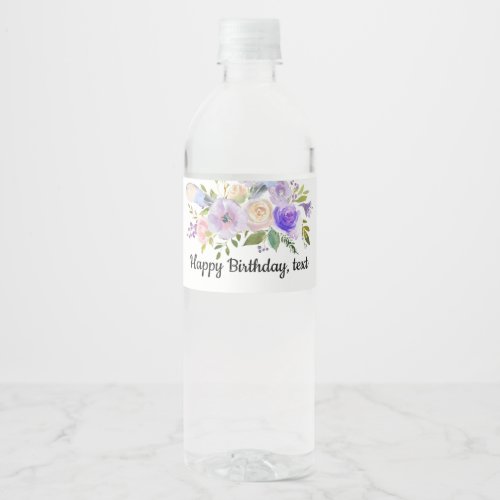 water bottle LABEL _ boho floral
