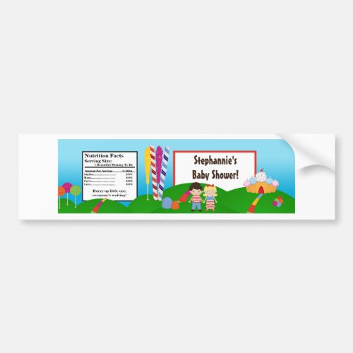 Water Bottle Label Candy Land Ice Cream Lollipop