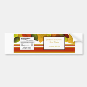 Water Bottle Label Foliage Leaves
