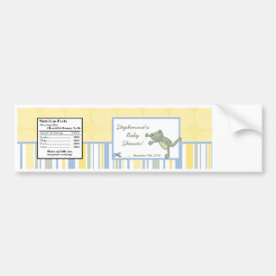 Water Bottle Label Leap Frog Turtle Bee Dragonfly