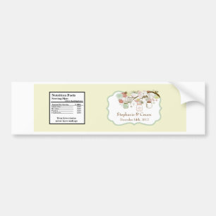 Water Bottle Label Spring Floral Mason Jars green
