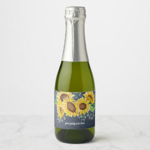 water bottle LABEL - sunflower