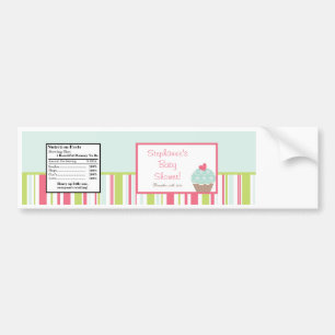 Water Bottle Label Tea Party Pink Pastel Flowers